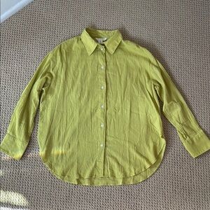 H&M Lime Green Button-Up Shirt